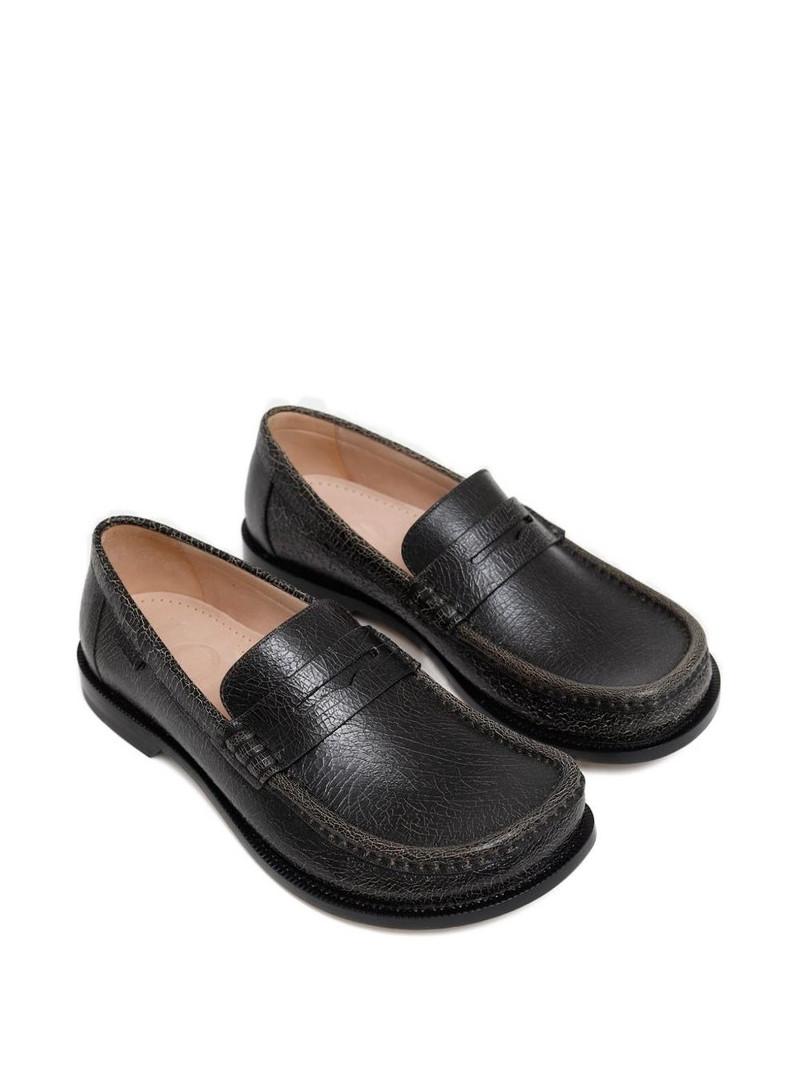 Loewe textured penny loafers outlook