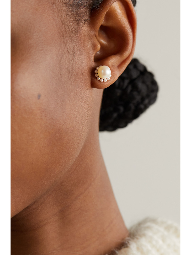 SOPHIE BILLE BRAHE Petite Jeanne 14-karat Recycled-gold Pearl Single Earring outlook