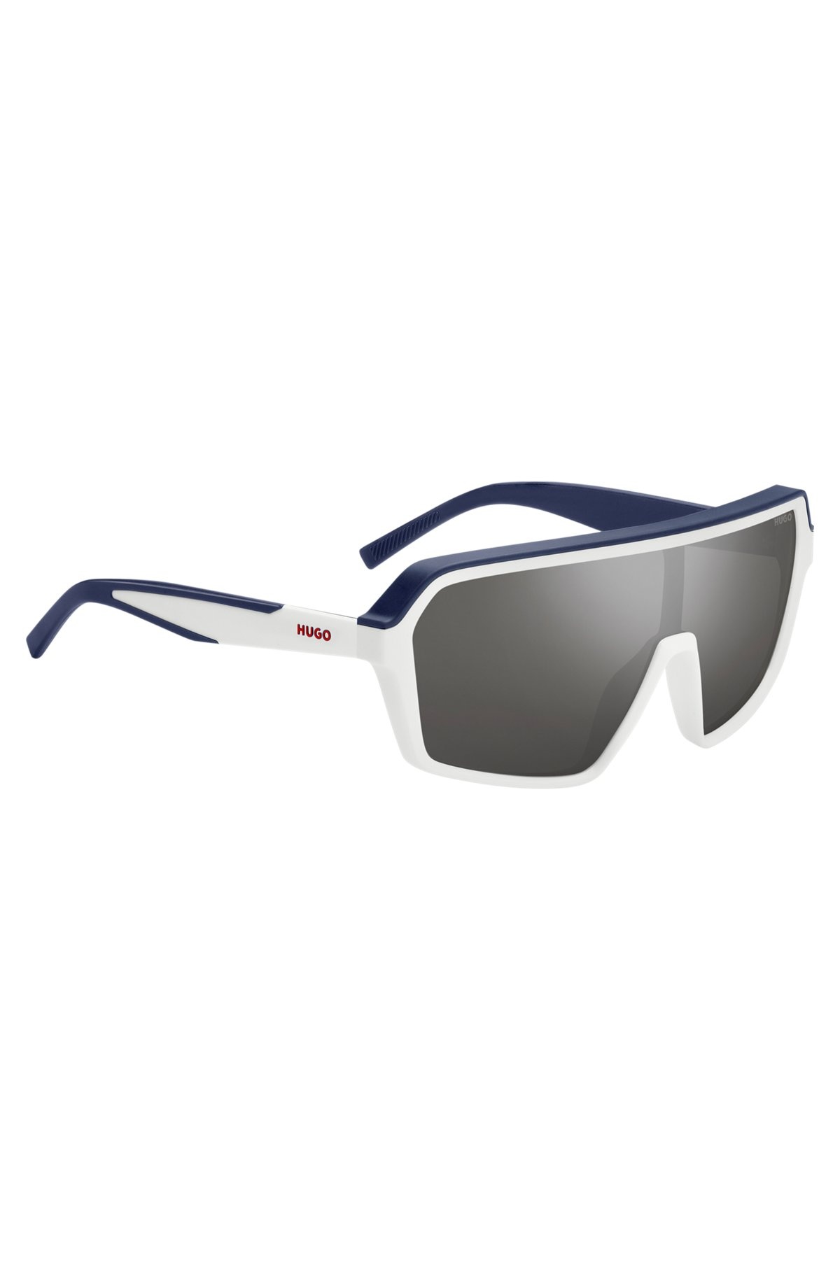 MASK-STYLE SUNGLASSES WITH GRAY SHADED LENSES - 4