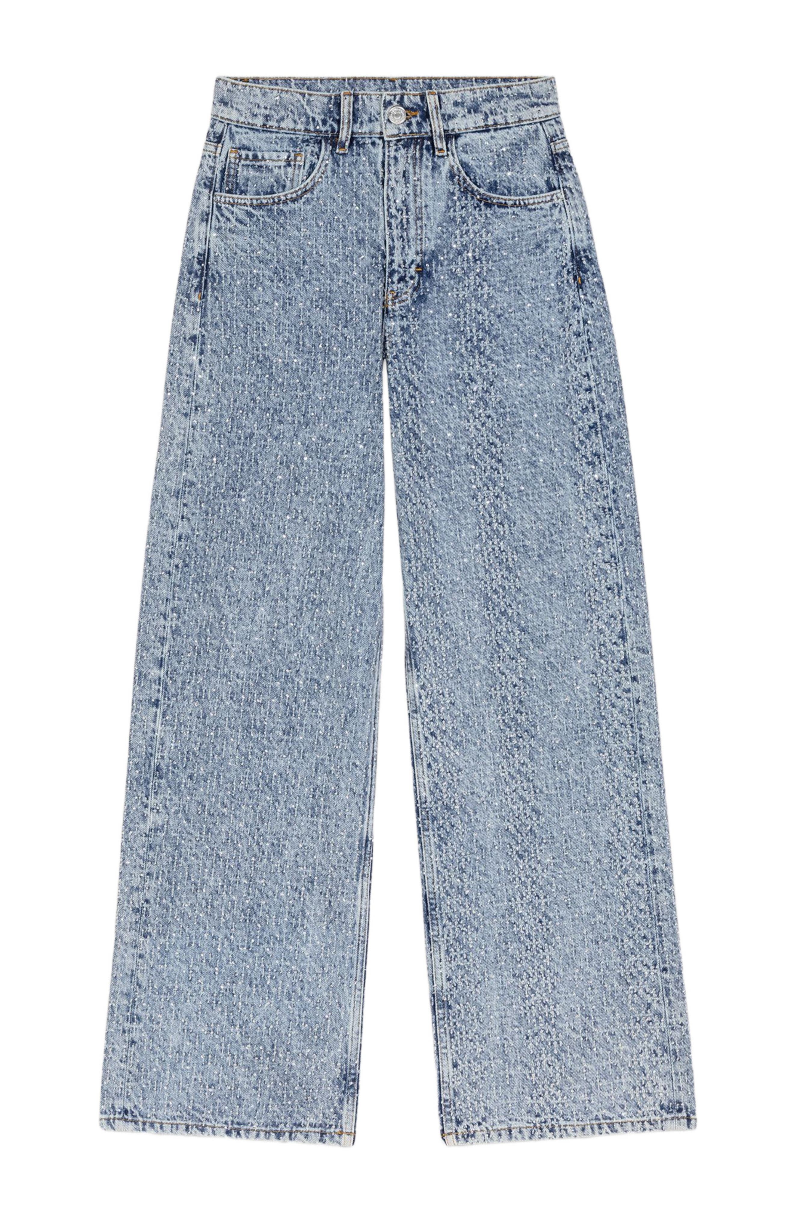 maje Rhinestone XL jeans in Blue at Nordstrom - 6