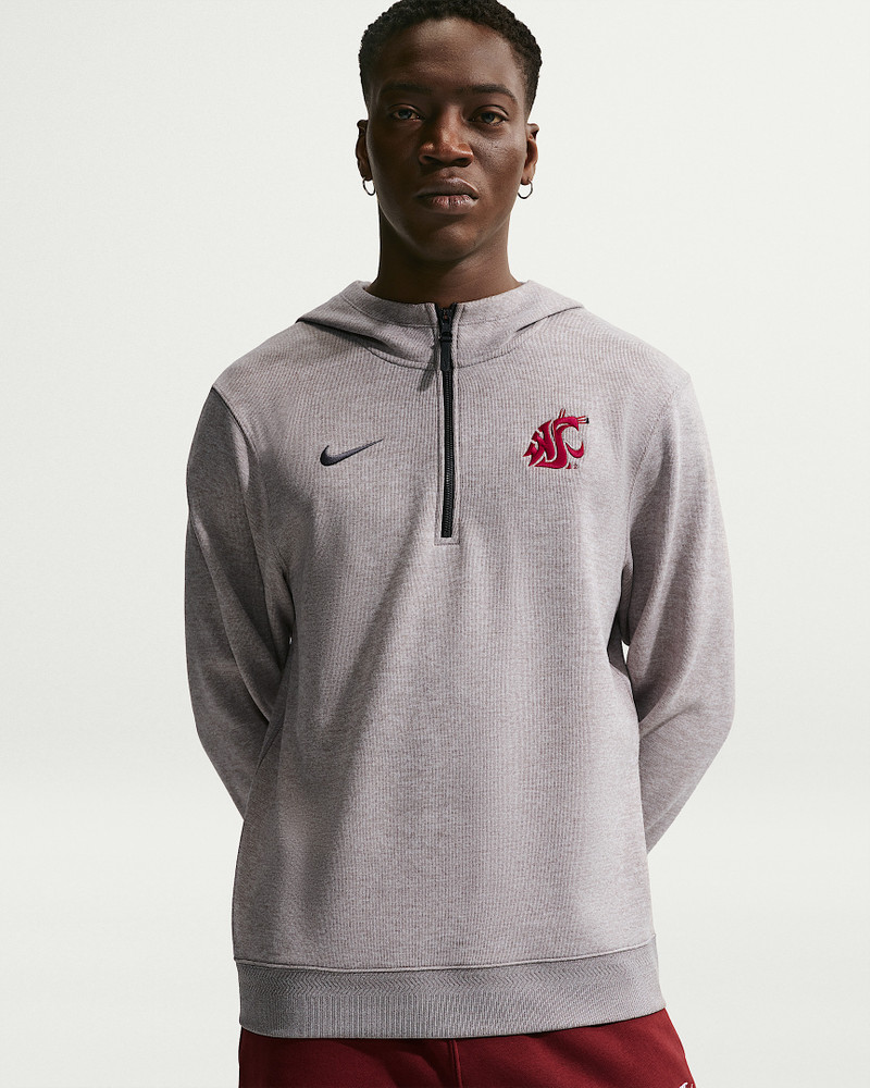 Washington State Cougars Nike NCAA Men's Basketball Coaches' Pullover Hoodie 1