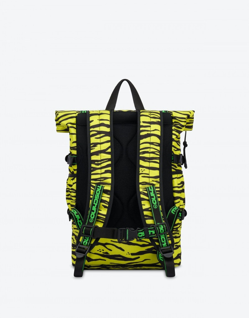 ALLOVER TIGER PRINT NYLON BACKPACK 2