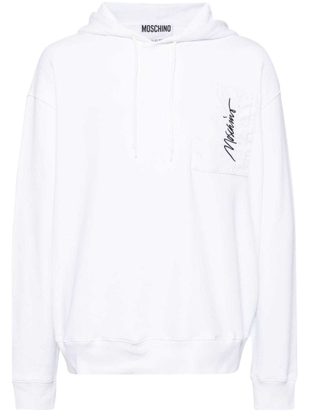 logo embroidered hoodie - 1