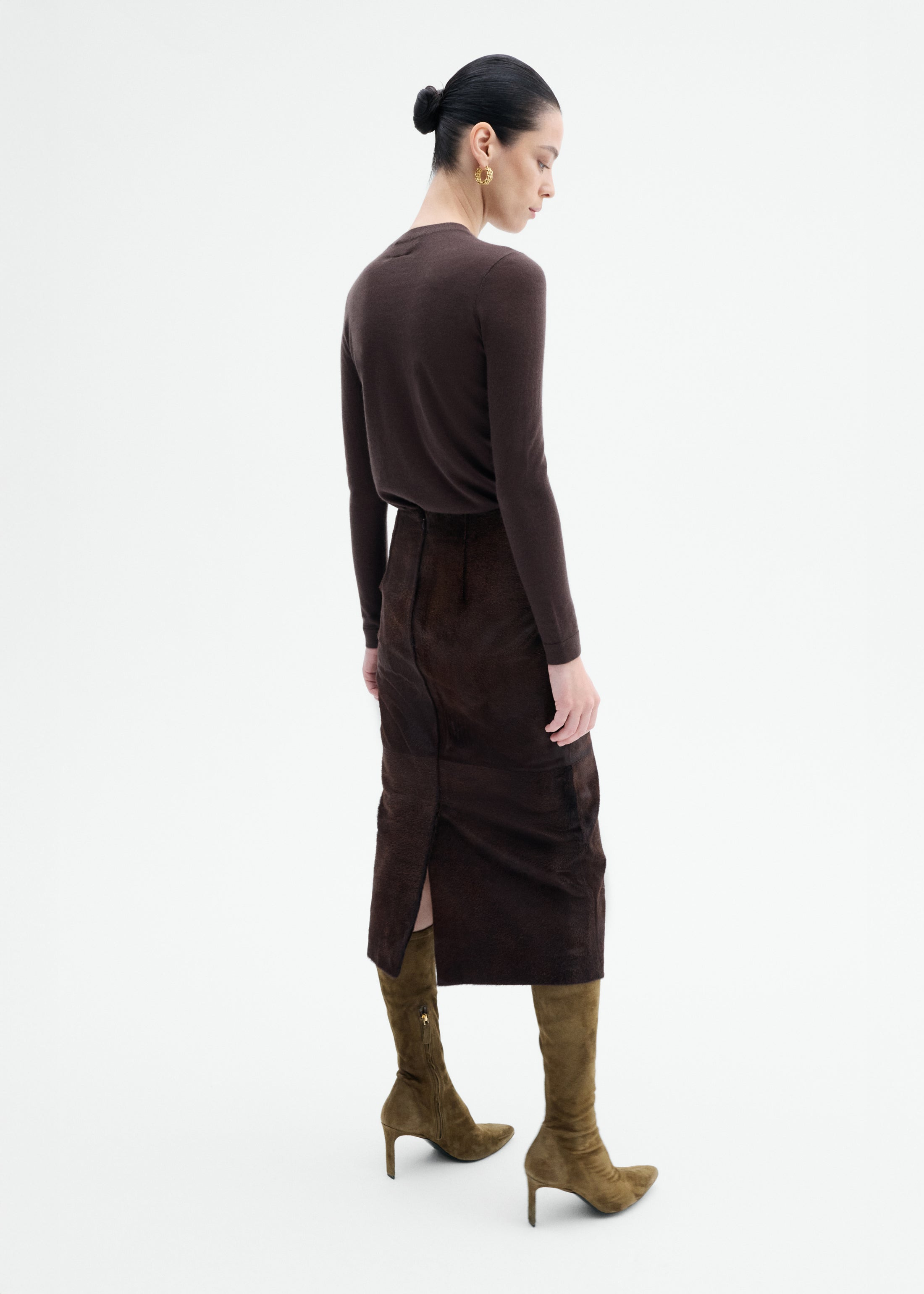 Pencil Skirt in Calf Hair - 5