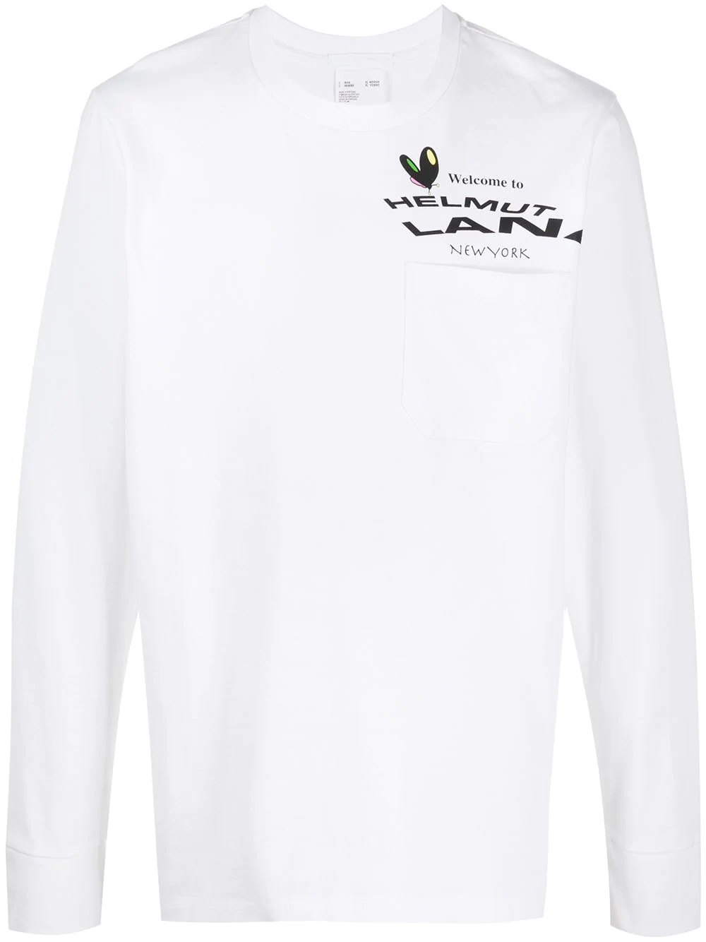 logo print long sleeve top - 1