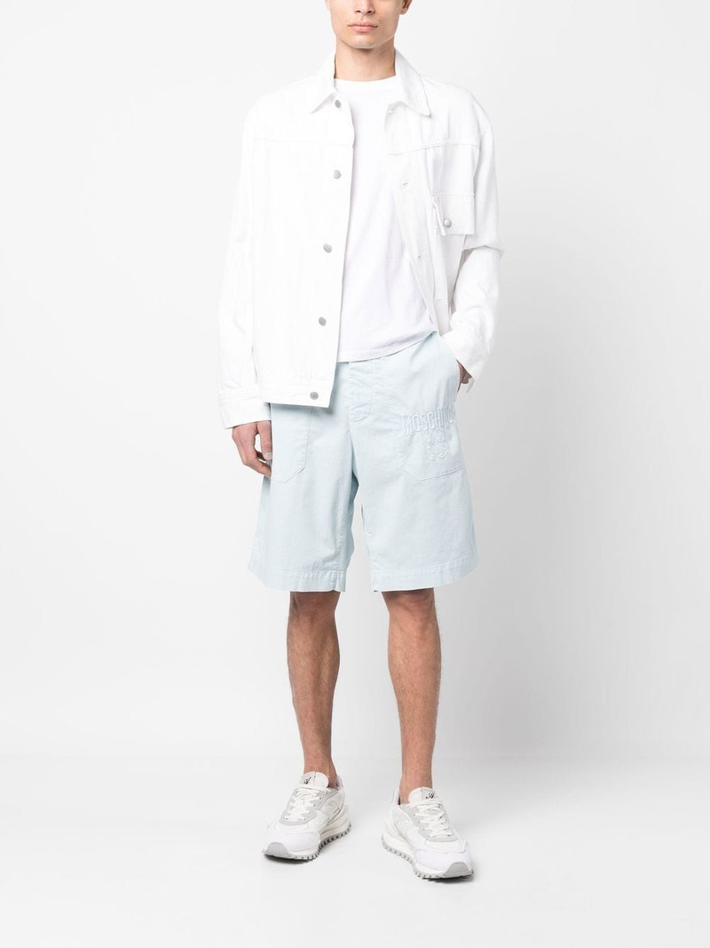 Moschino embroidered-logo detail shorts outlook