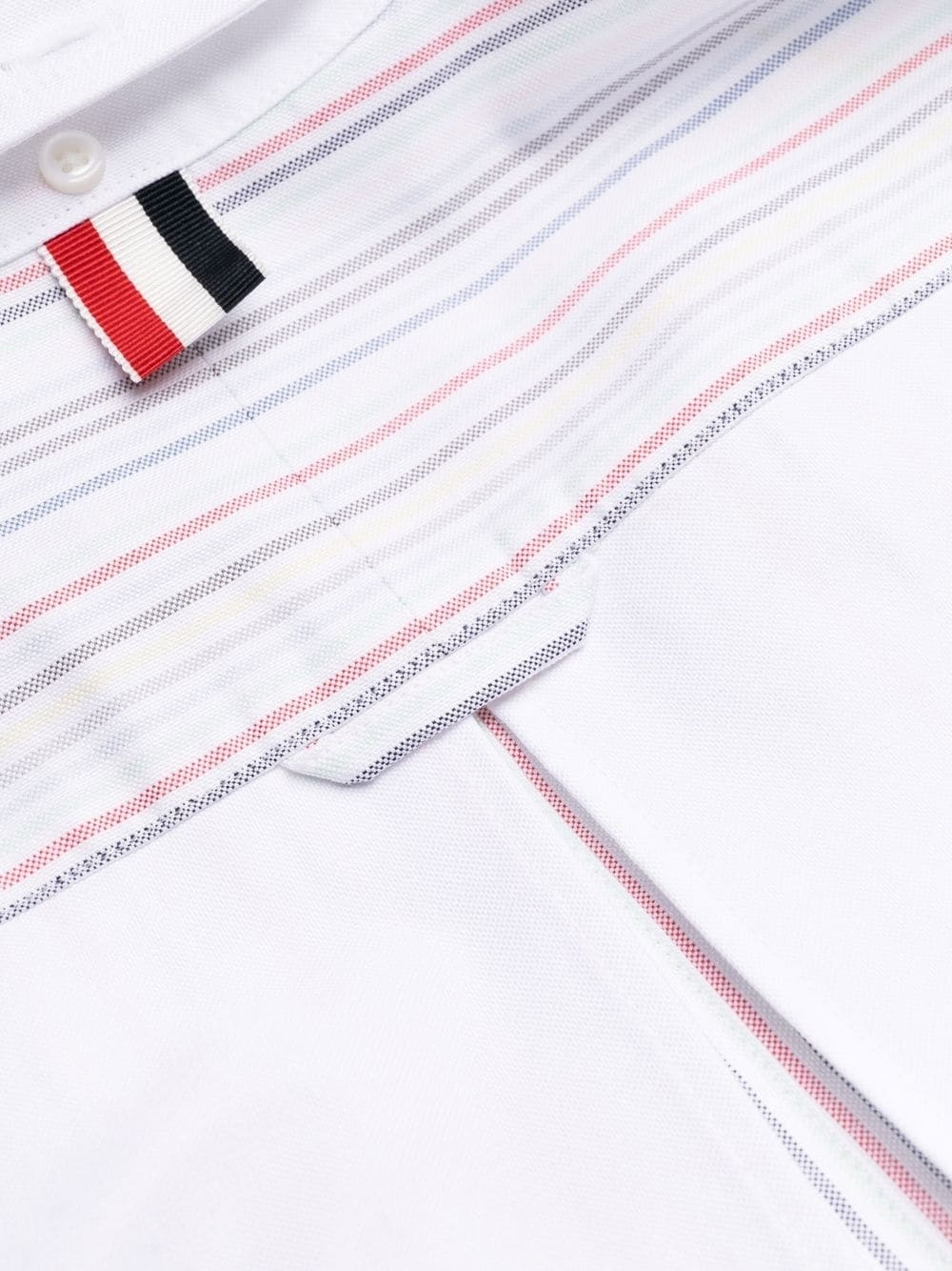 striped pleat-detail shirtdress - 6