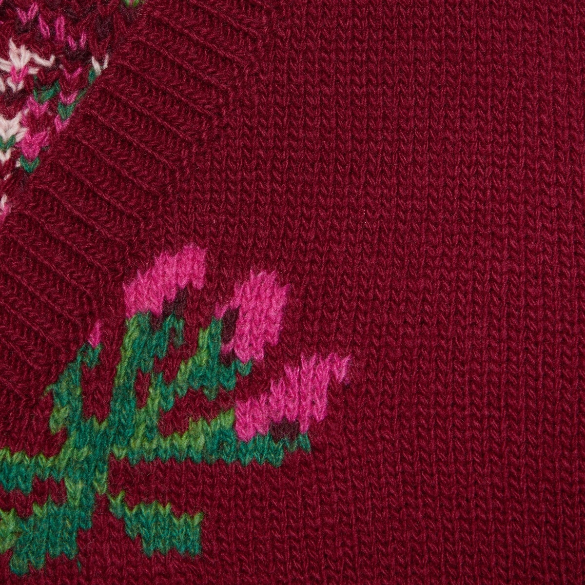 Flowers intarsia wool vest - 6
