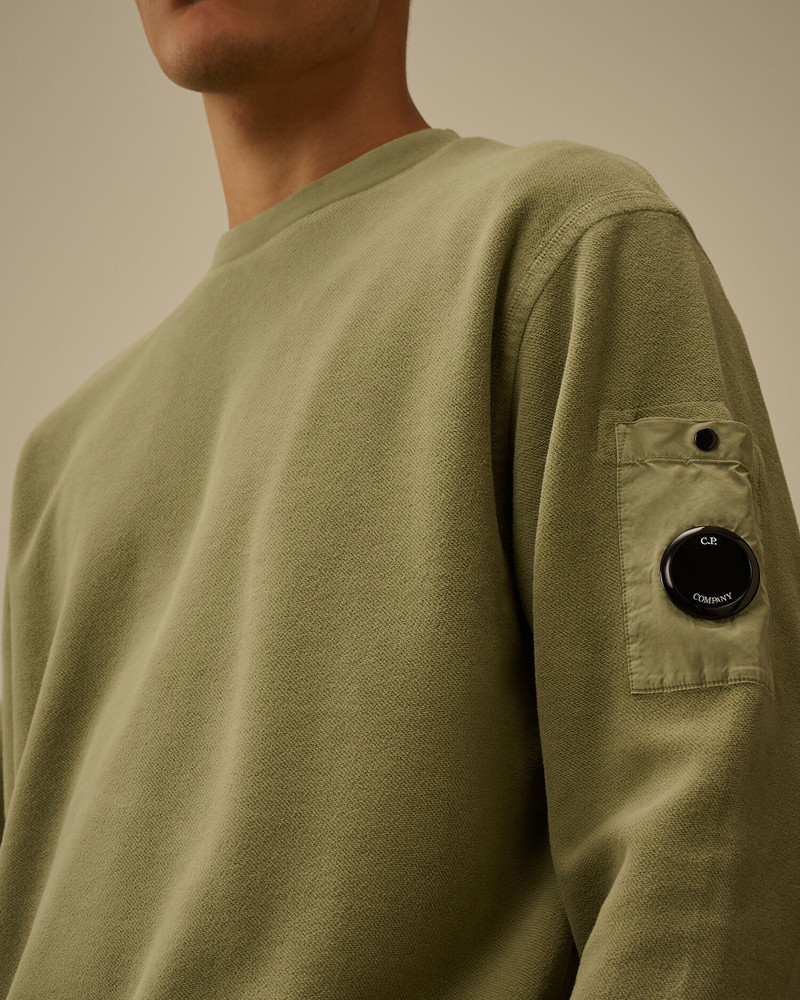 Brushed Emerized Diagonal Fleece Crewneck Sweatshirt 5