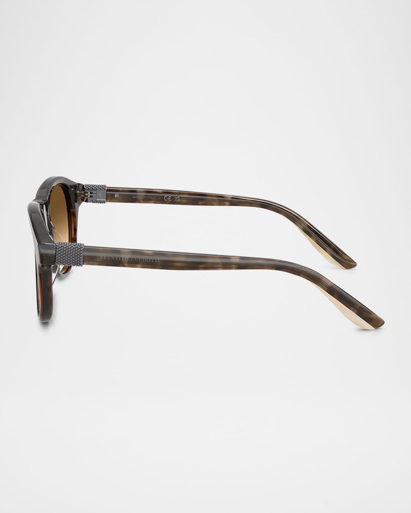 Brunello Cucinelli BC4015S Acetate Aviator Sunglasses outlook