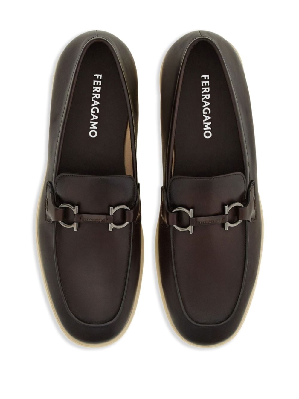 Gancini leather loafers - 4