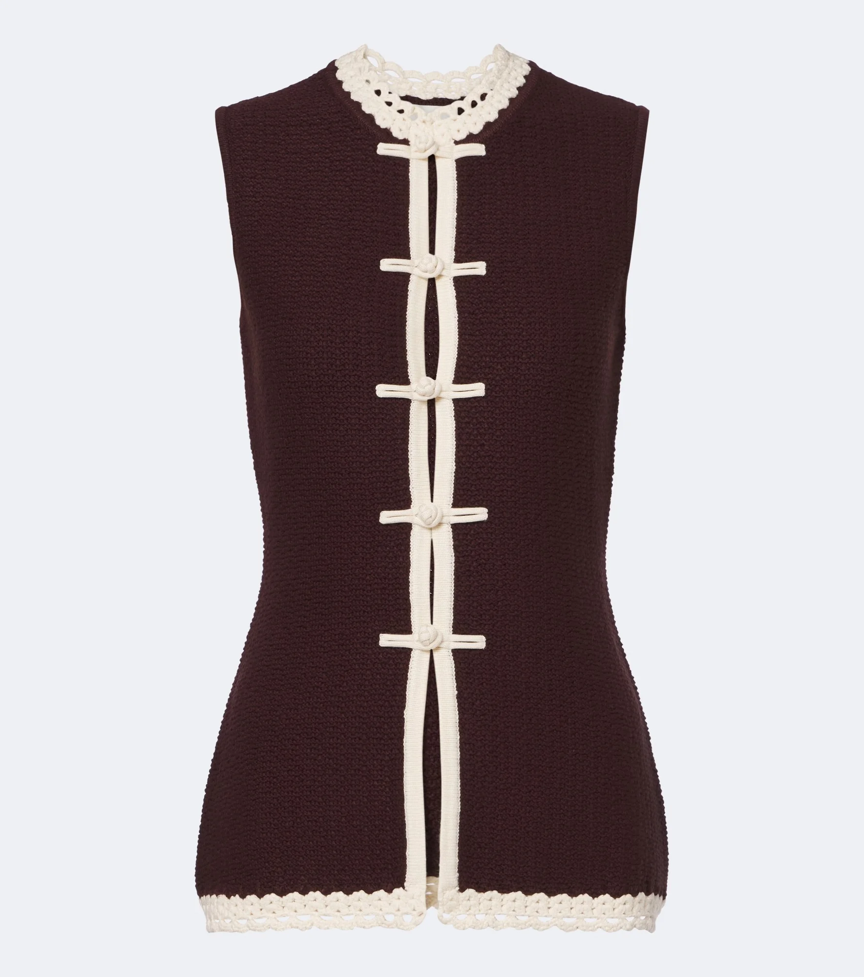 Hattie crochet-trimmed top - 1
