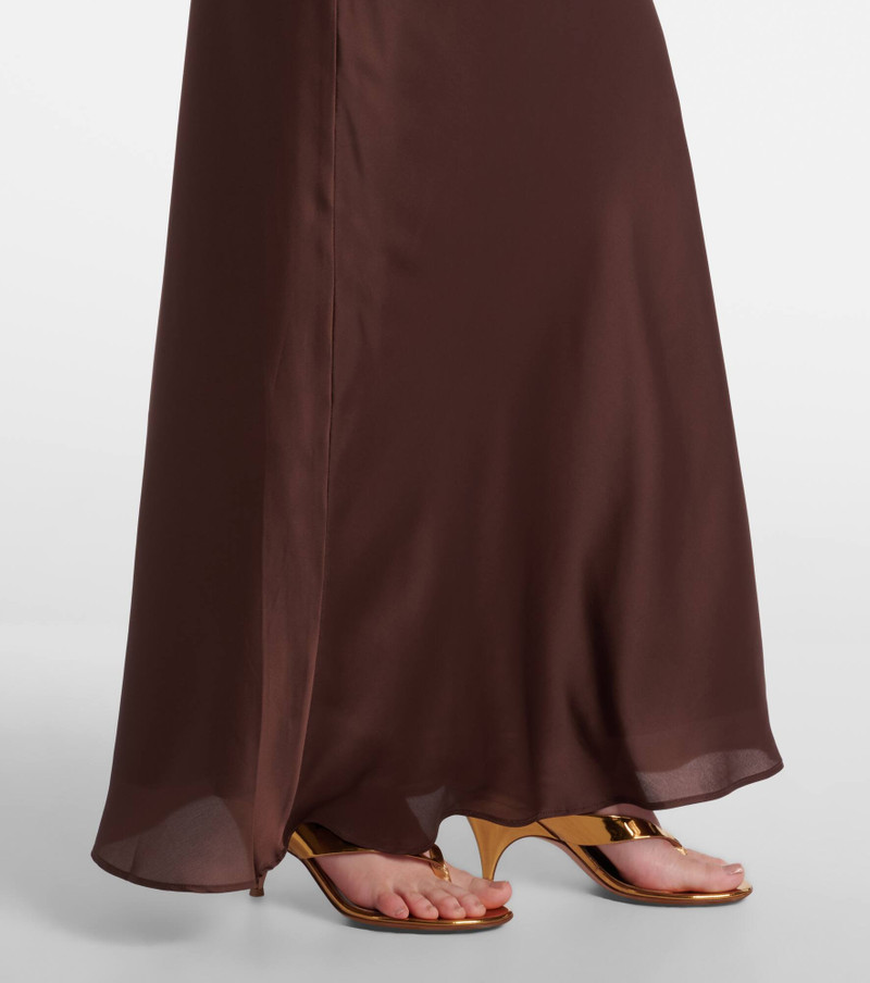 Draped chiffon maxi dress 5
