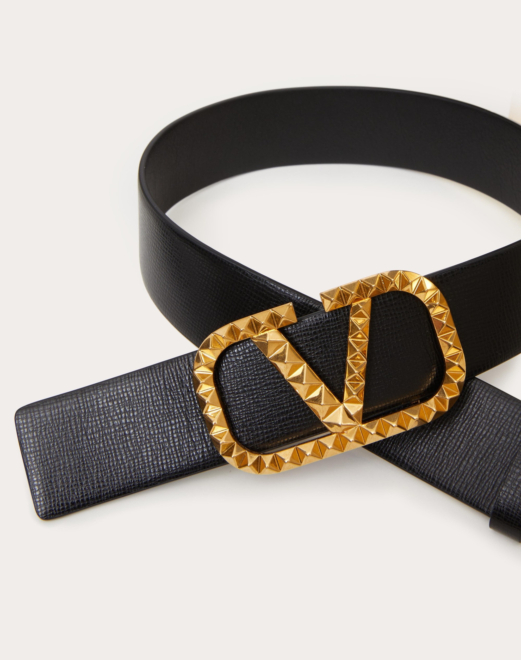 VLOGO SIGNATURE BELT IN GRAINY CALFSKIN 35 MM - 2