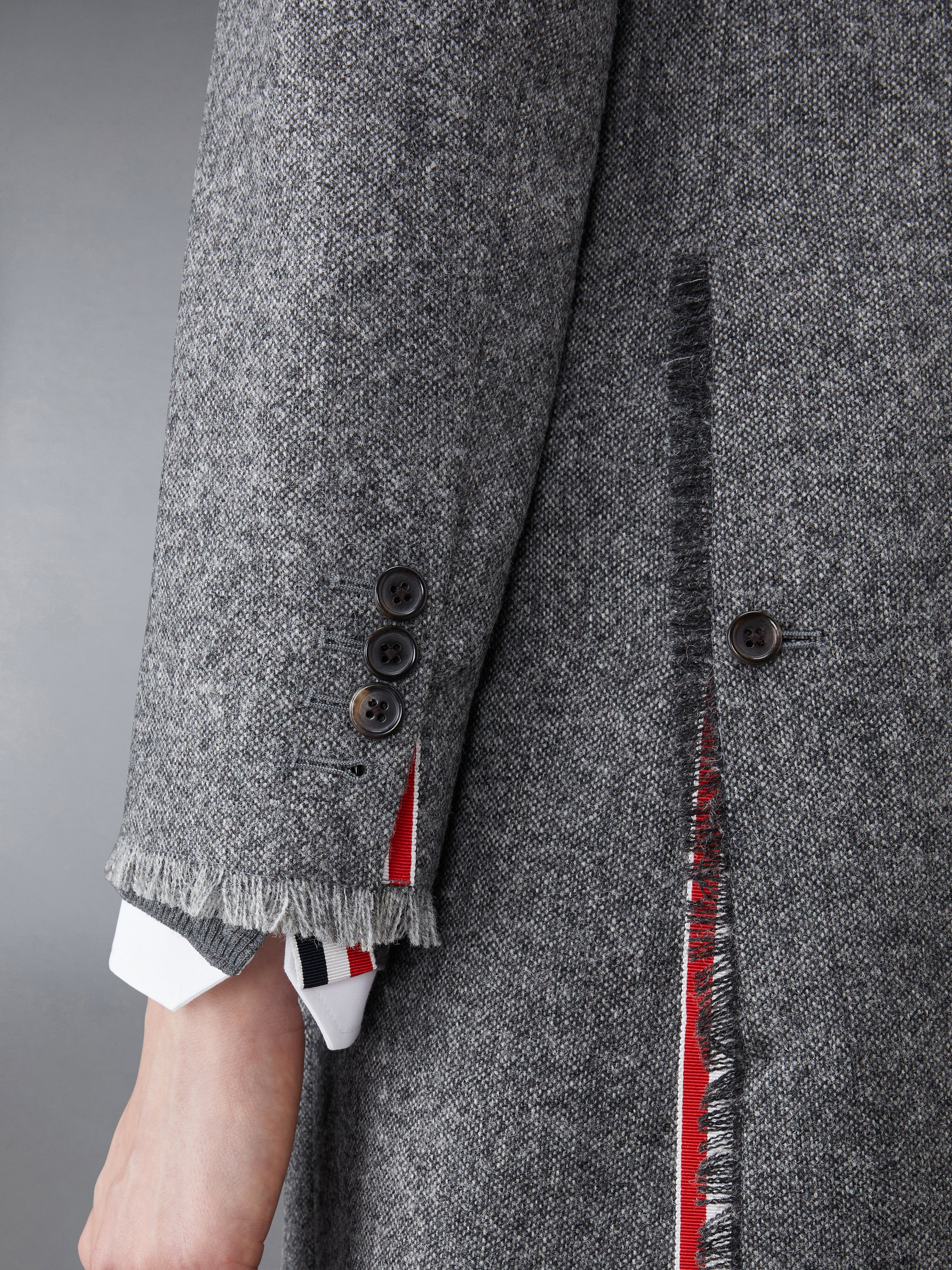DONEGAL TWEED WIDE LAPEL OVERCOAT - 4