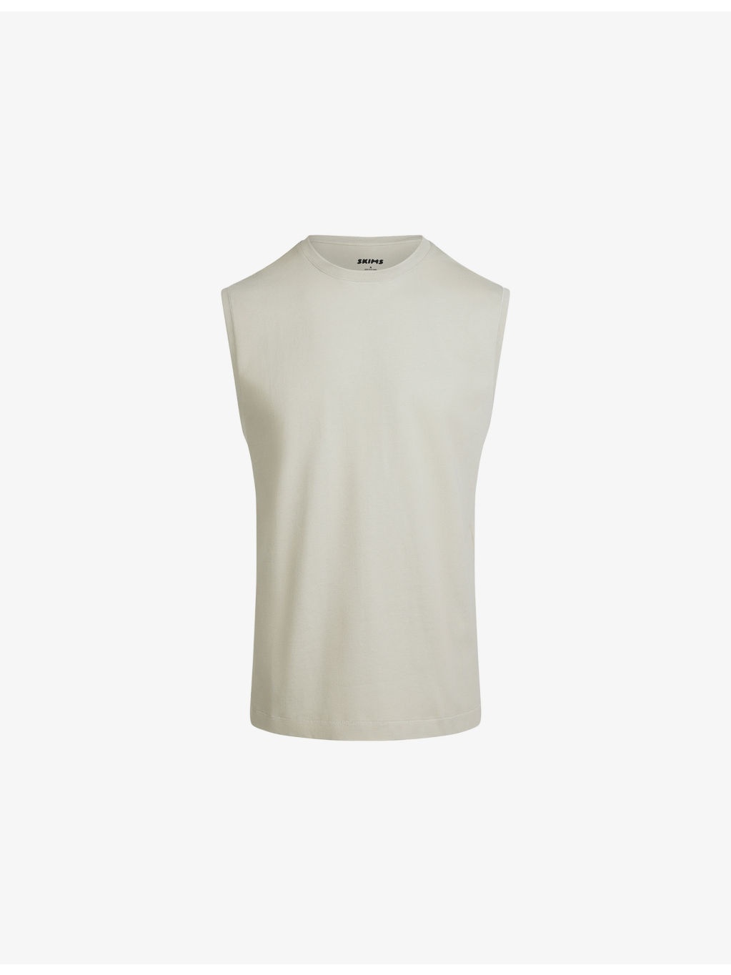 Crewneck Sleeveless Cotton Top - 1