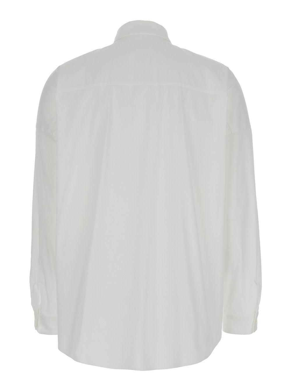Brunello Cucinelli Women Oversized White Shirt With Monile Detail In Cotton Blend Woman - 2