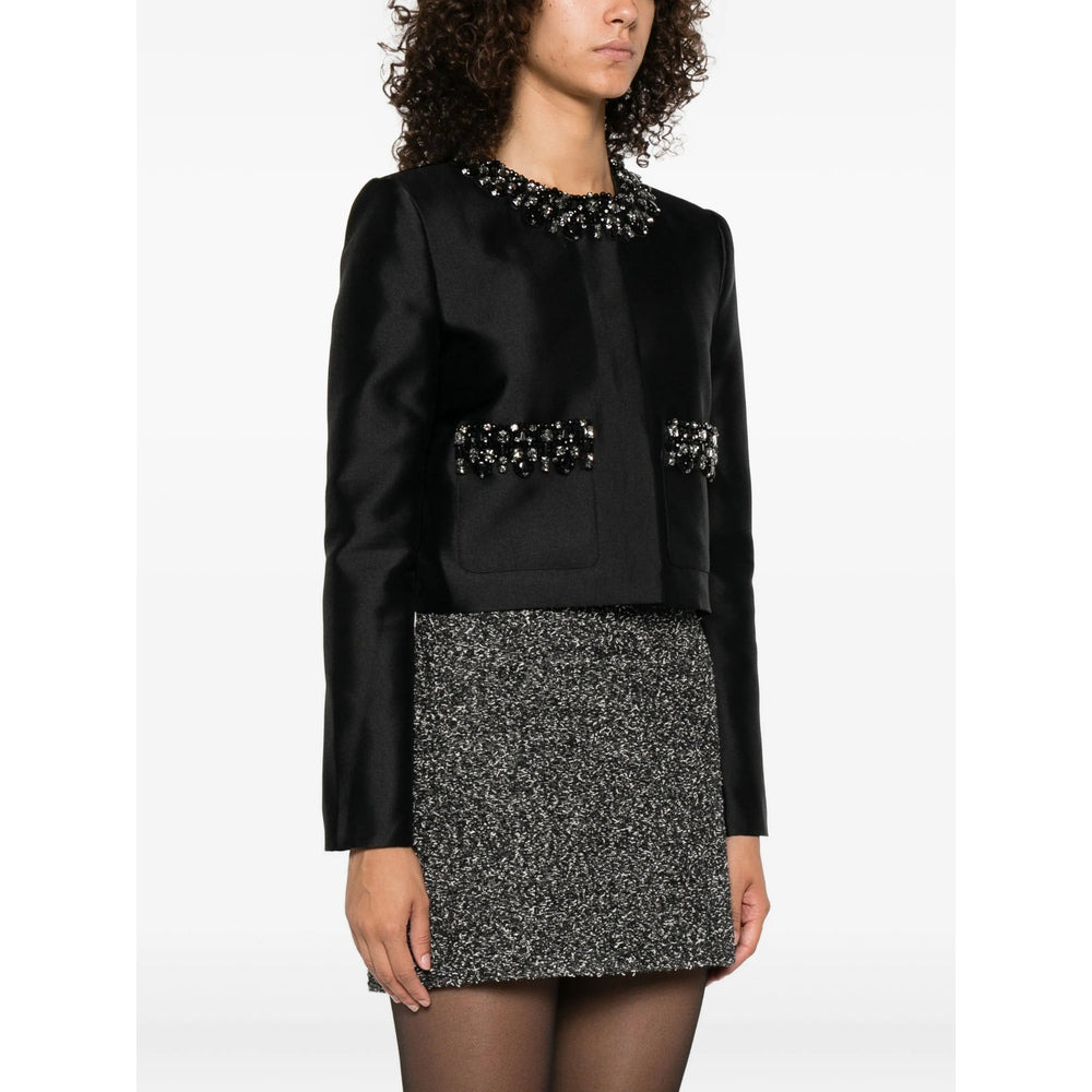 Self-Portrait Black Jackets - Cropped Jackets Women - 4