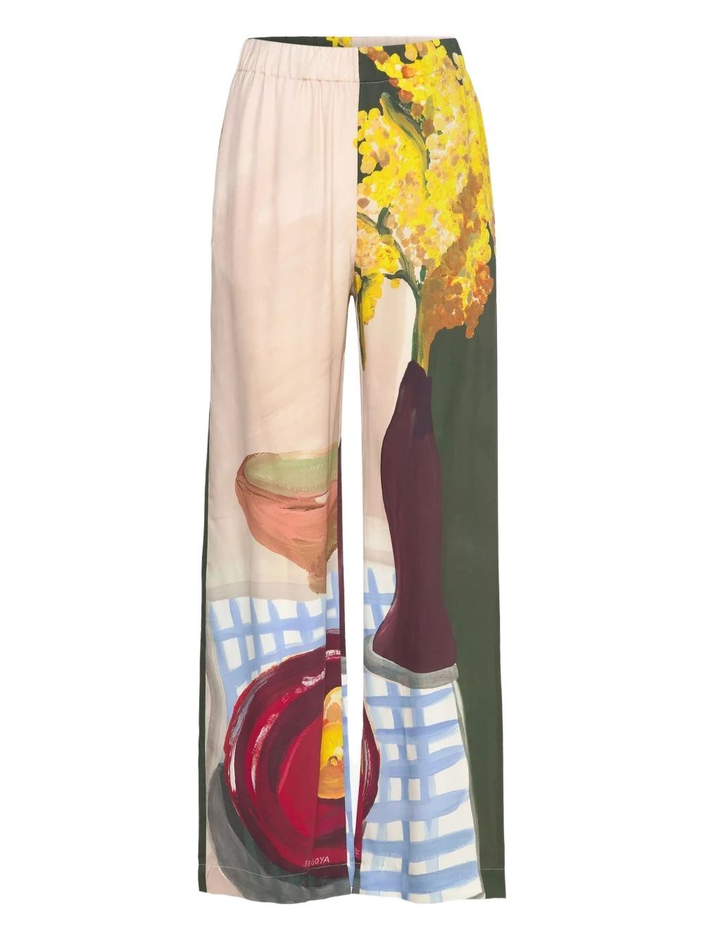 floral-print panelled palazzo pants - 1
