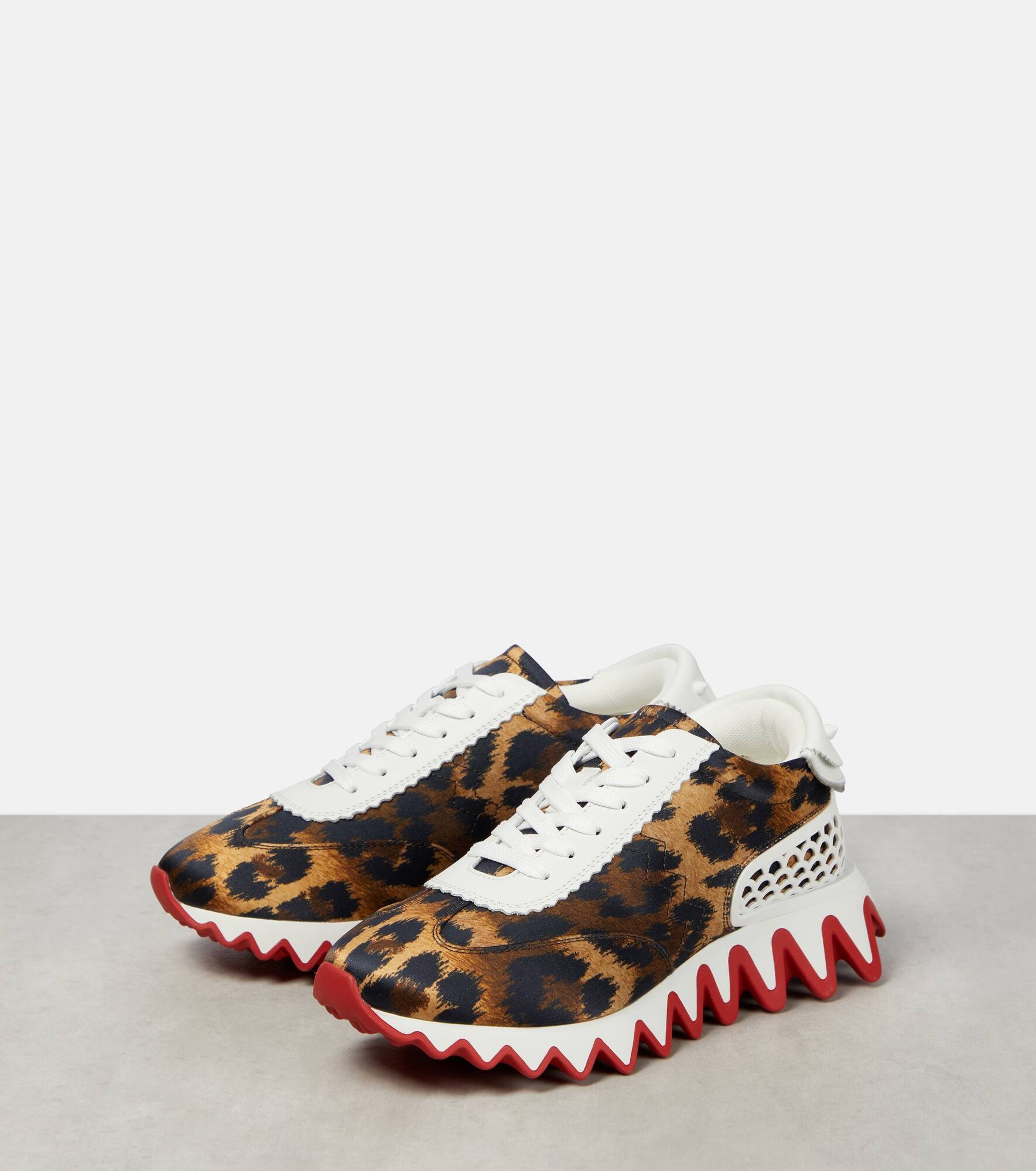 Loubishark leopard-print sneakers - 5