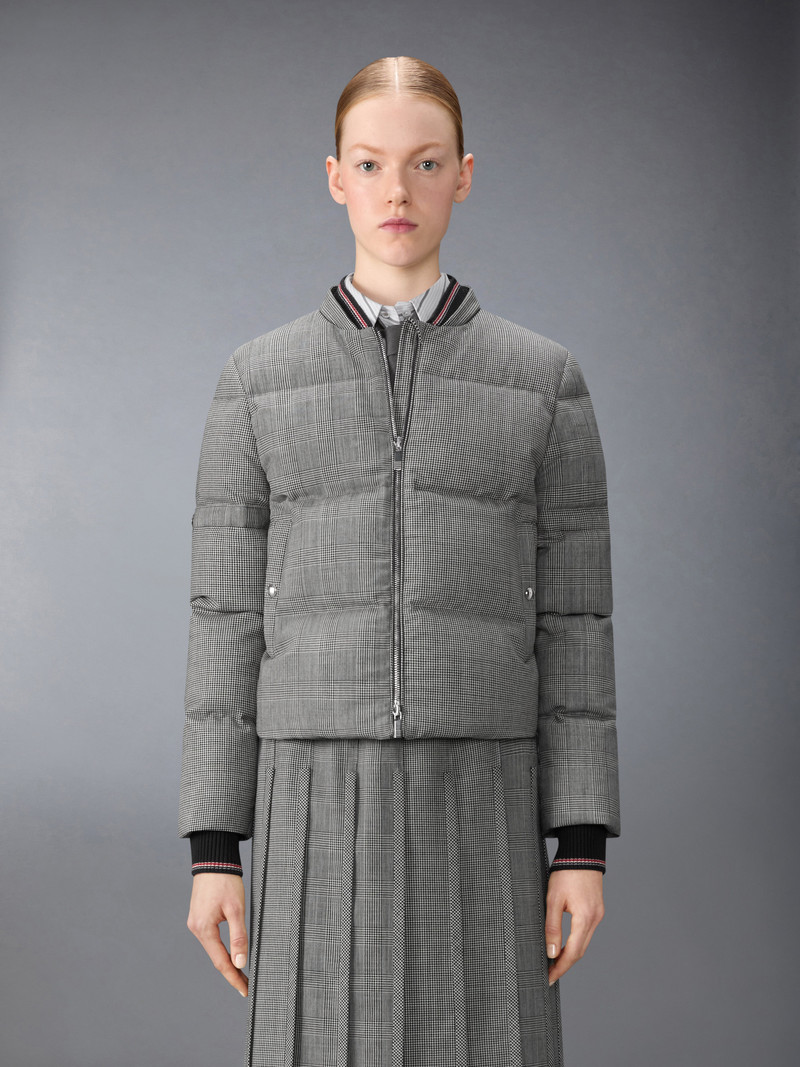 Thom Browne PRINCE OF WHALES FUNMIX WOOL DOWN FILLED JACKET outlook