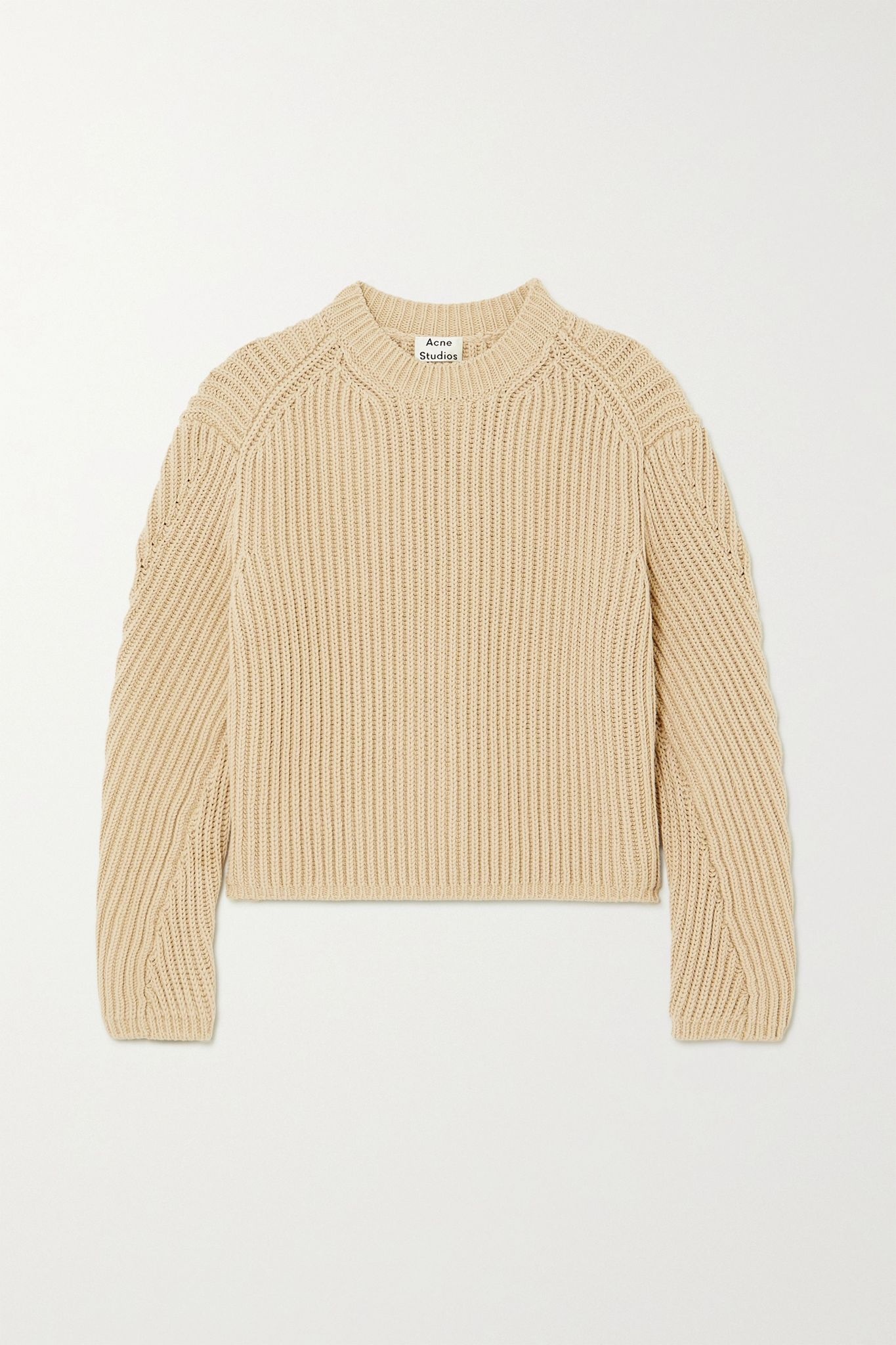 Ribbed cotton-blend sweater  - 1