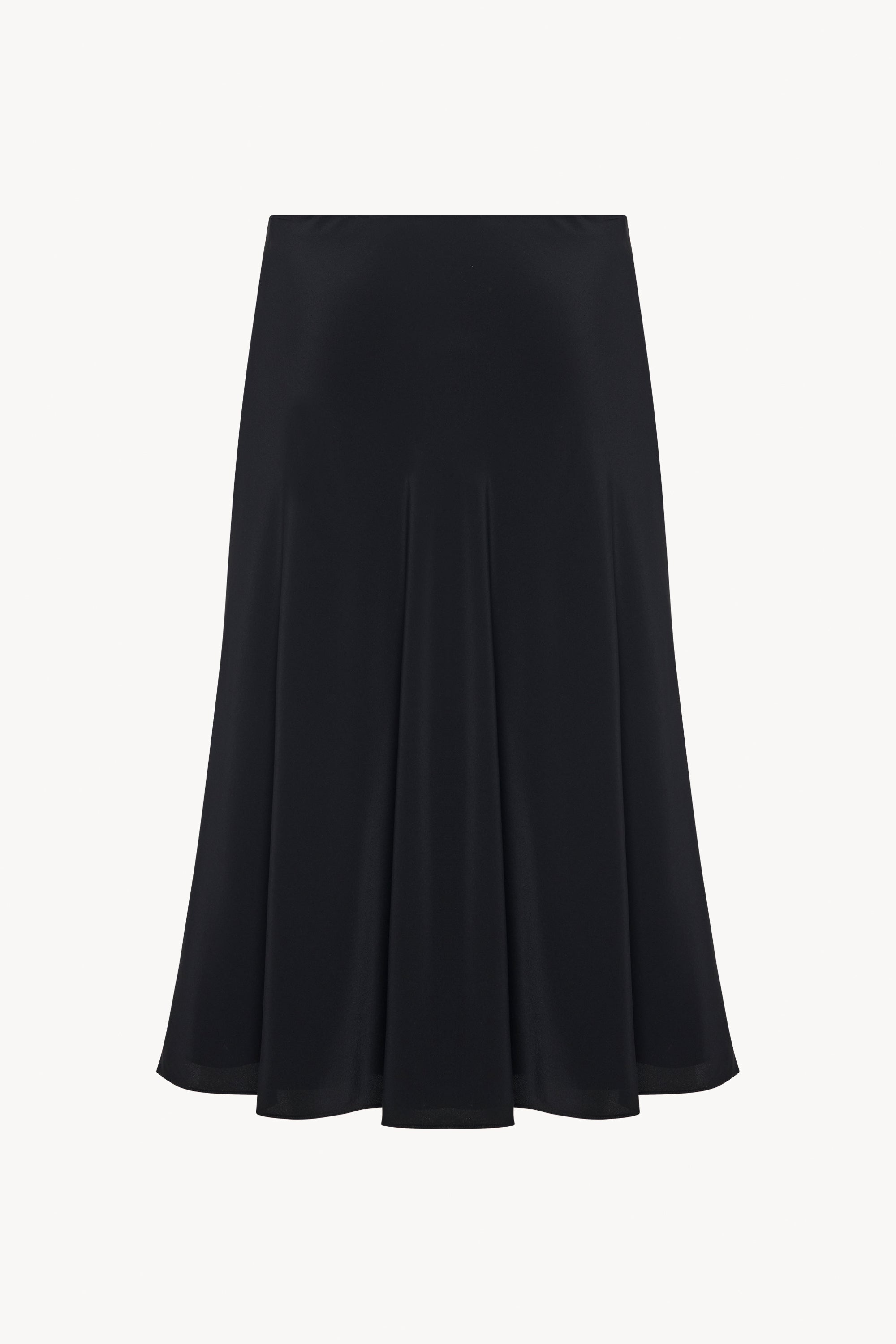 【関税&送料込】The Row Medela Midi Skirt In Silk Medela Midi Satin Skirt Petrol Navy | The Webster