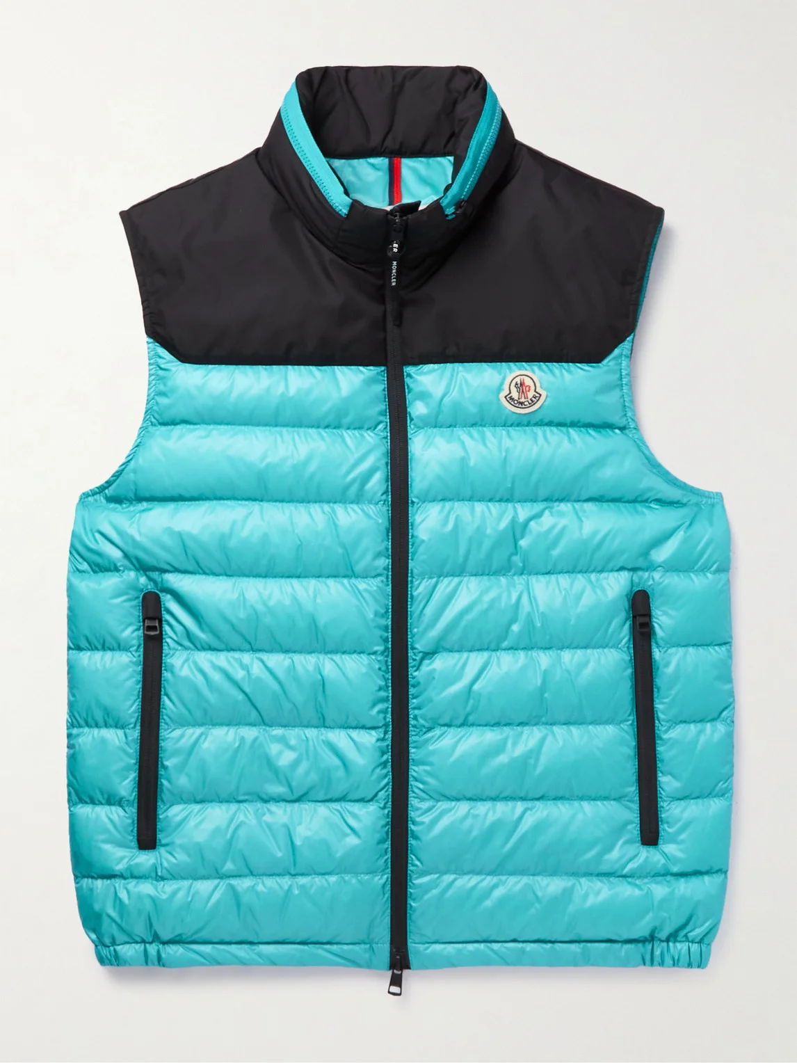 Ortac Logo-Appliquéd Colour-Block Quilted Shell Down Gilet - 1