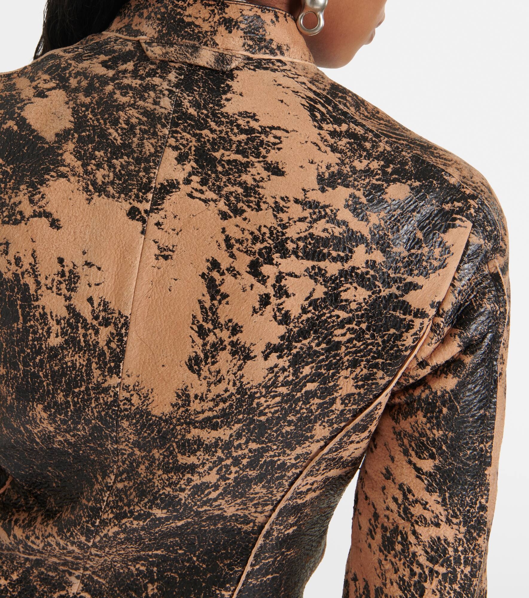 Leather biker jacket - 5