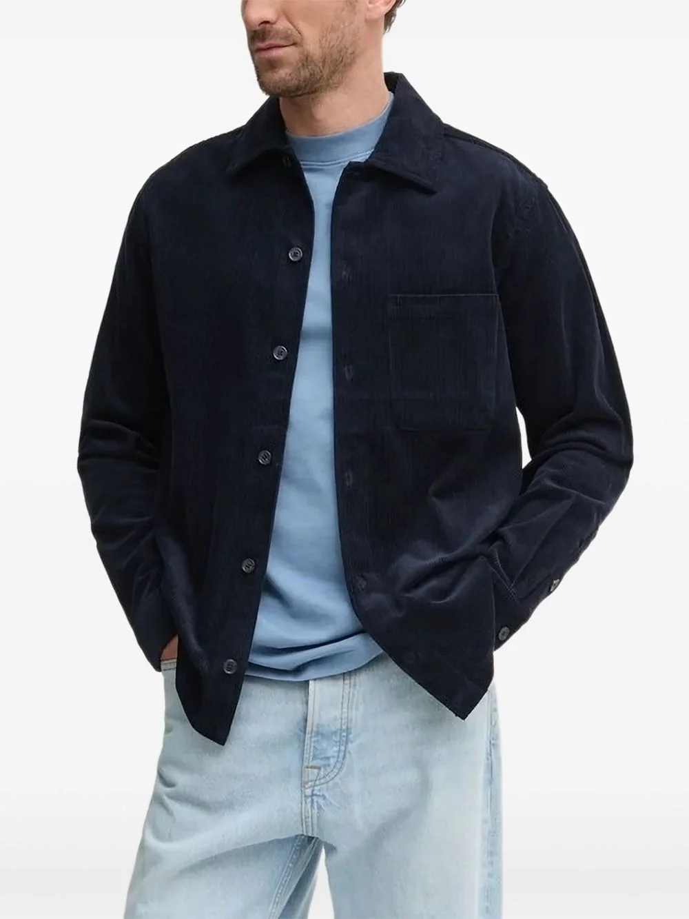 corduroy shirt jacket - 1