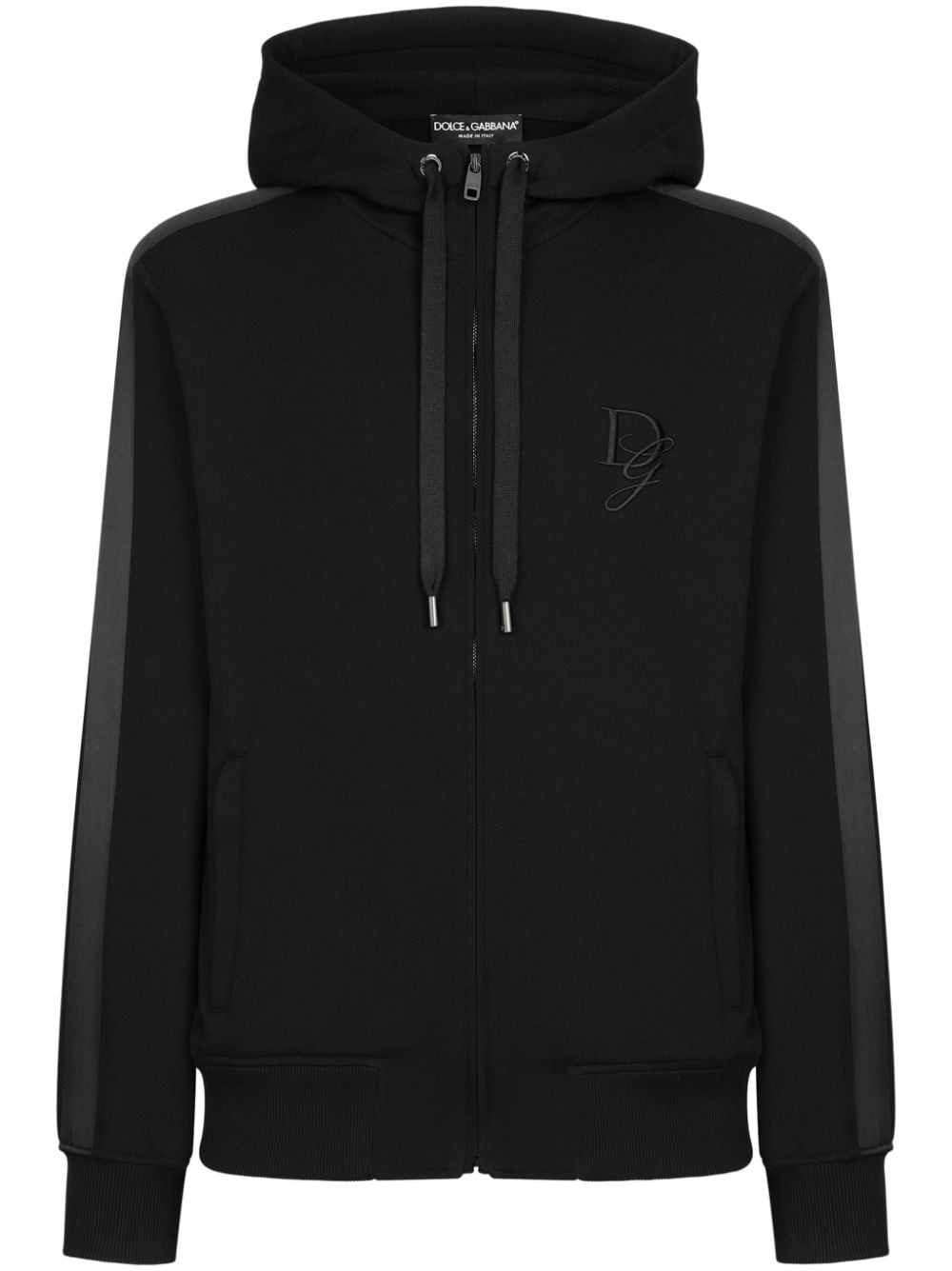 logo-embroidered hoodie - 1