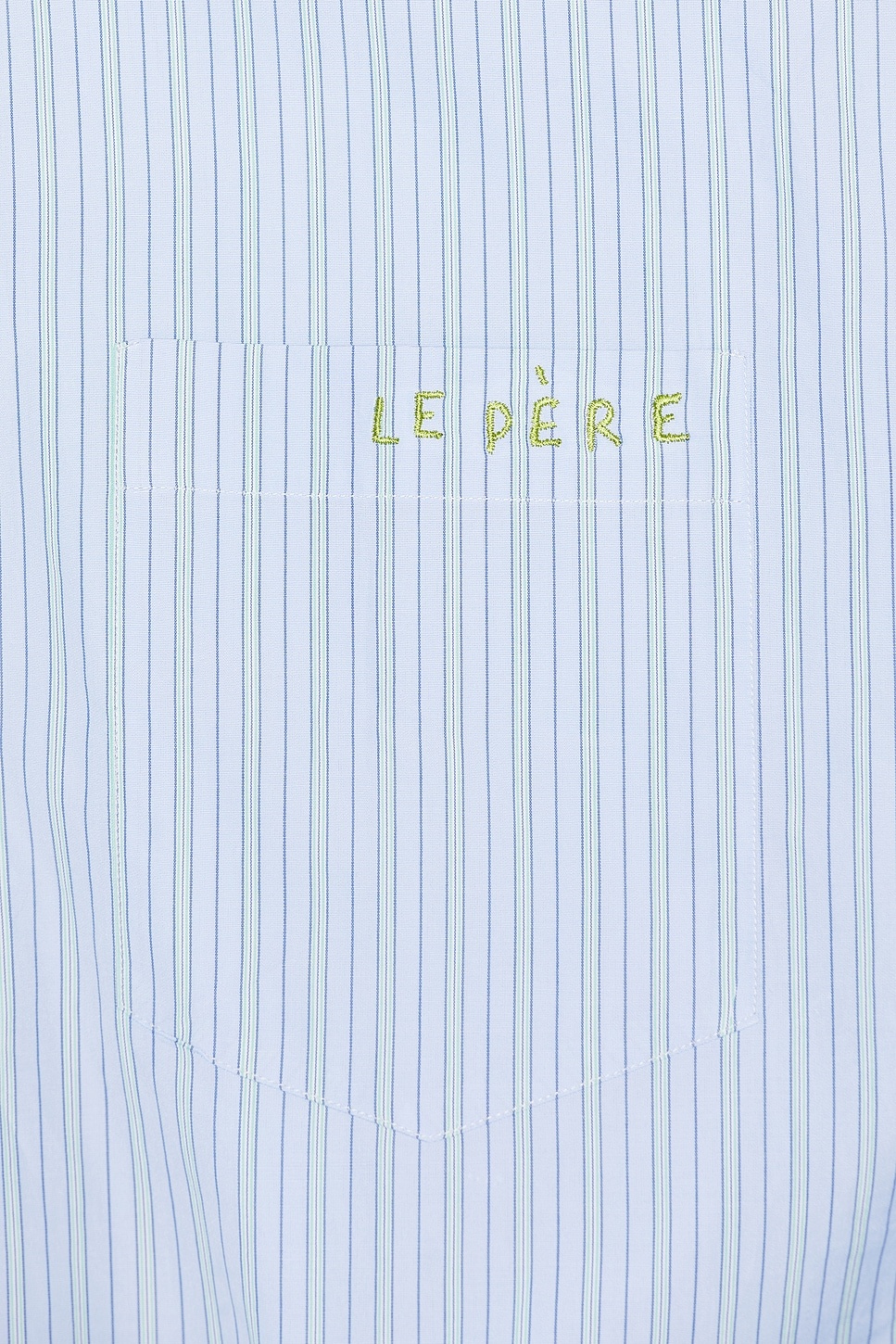 Le Pre Double Short Sleeve Button Down Shirt in Blue - 3