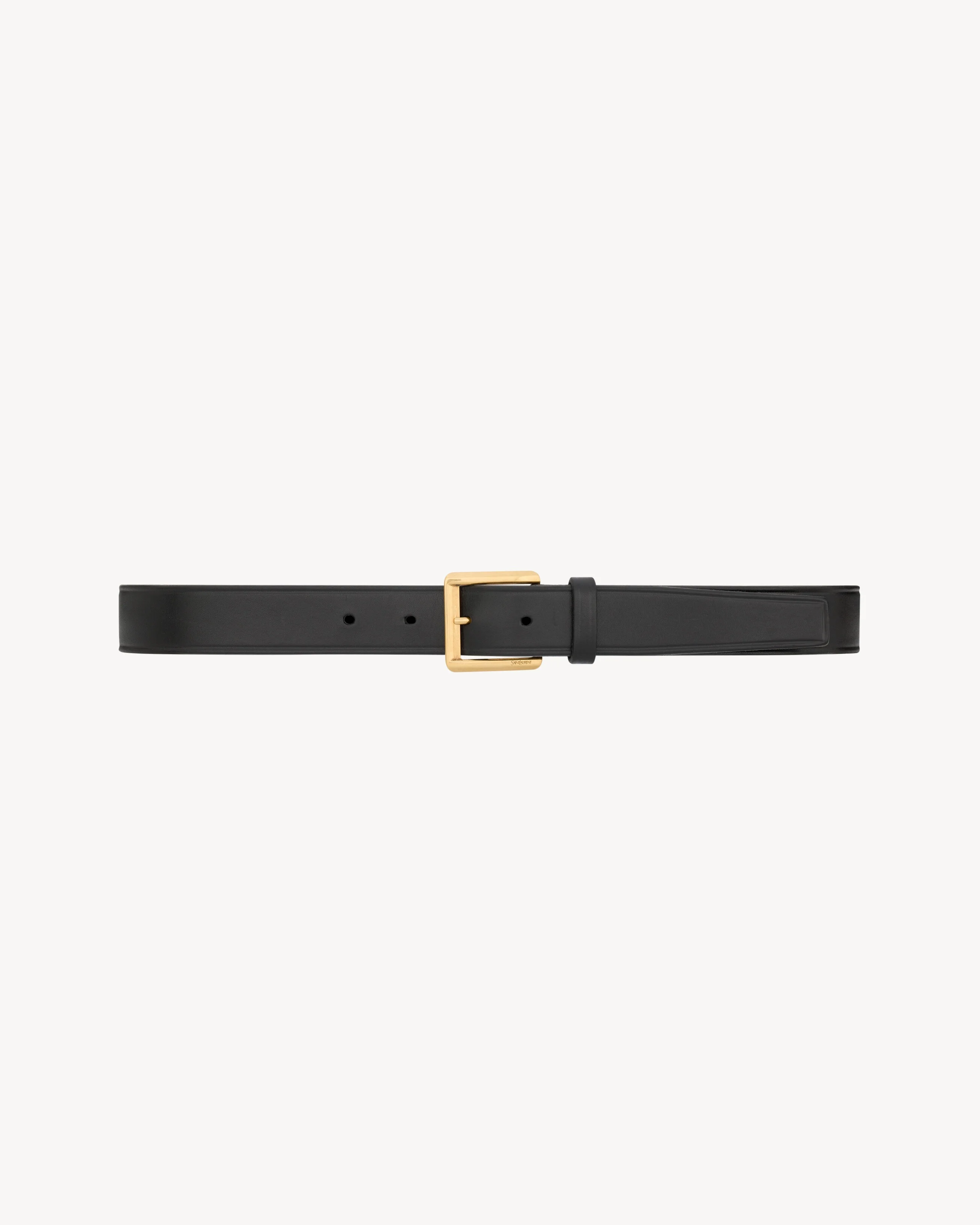 RECTANGULAR BUCKLE BELT IN LEATHER - 1