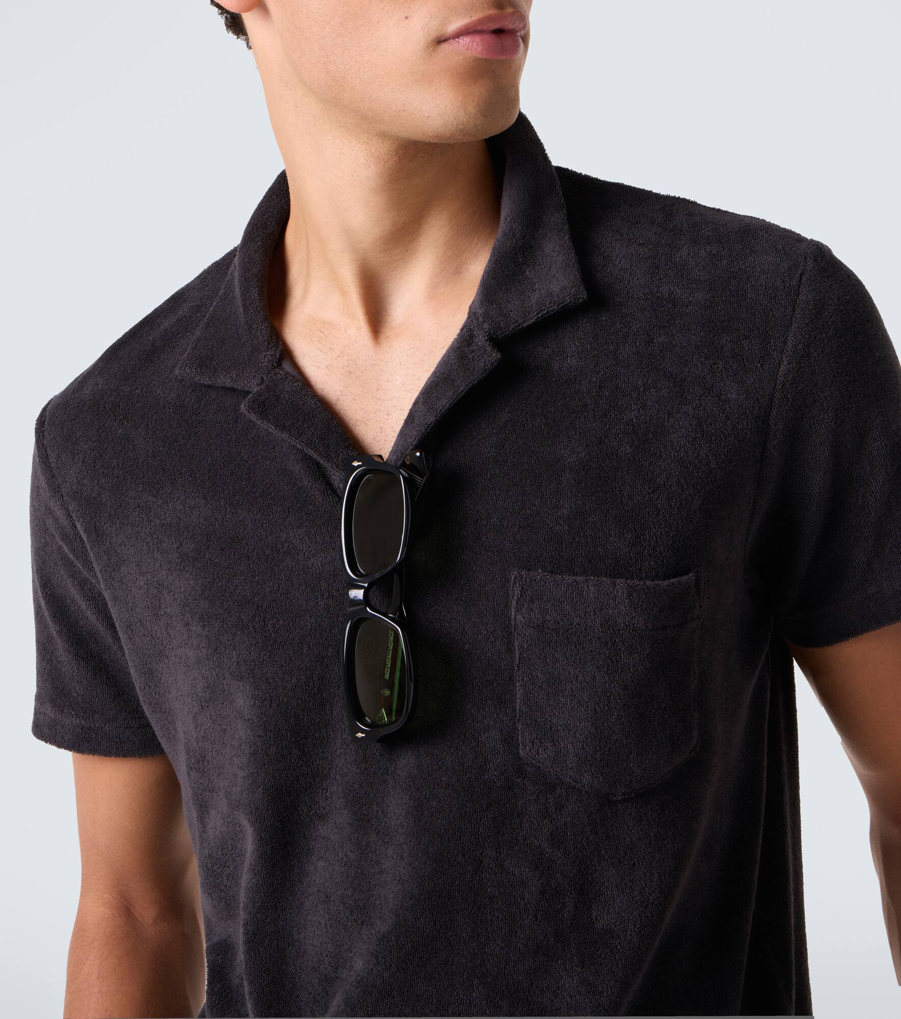 Cotton terry polo shirt - 6