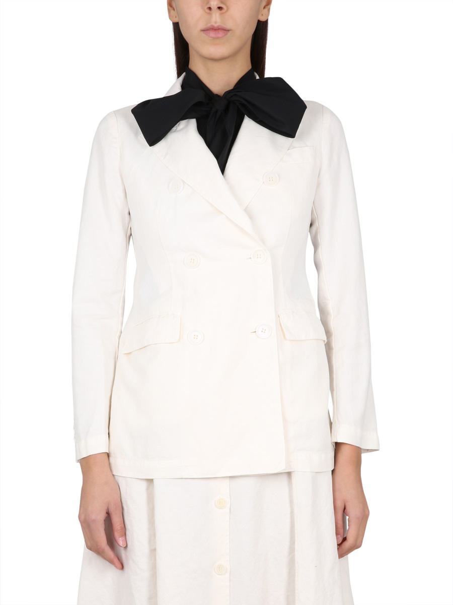 ジャケット ASPESI SS23 DOUBLE-BREASTED JACKET (0922_G20885042) Aspesi Double-breasted blazer - White - Women | 0922G20885042