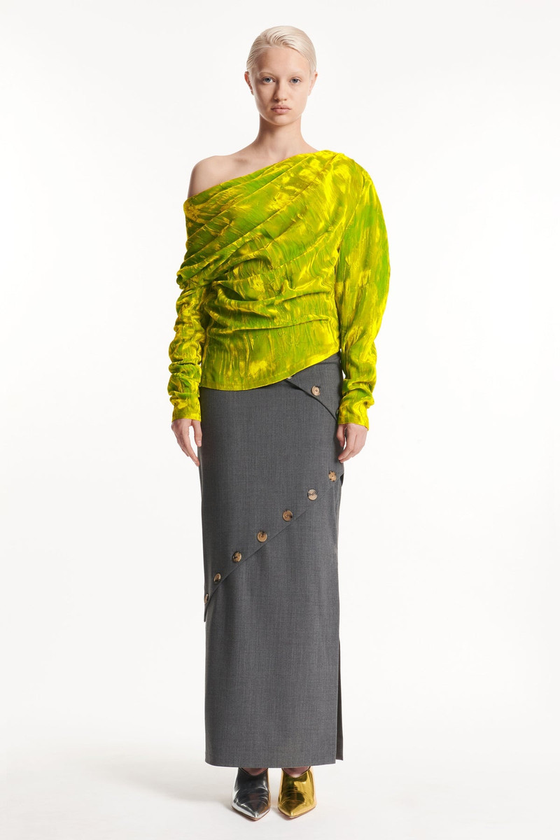 ASYMMETRIC LONGSLEEVE TOP CITRON 1