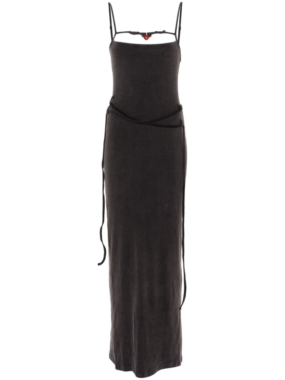cut-out ribbed-knit dress - 1