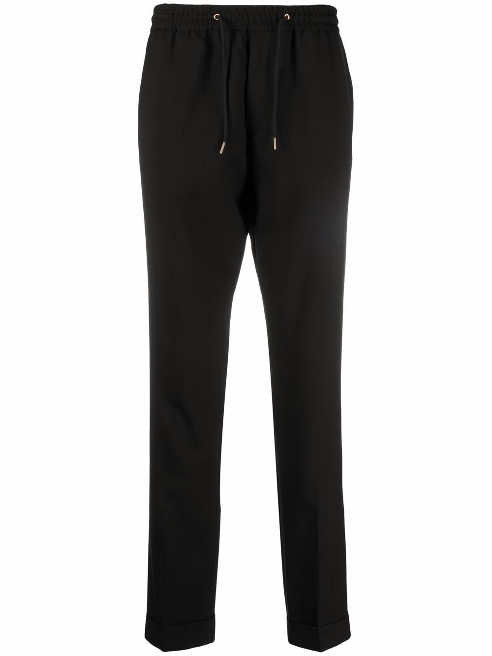 drawstring-waist slim-cut trousers - 1