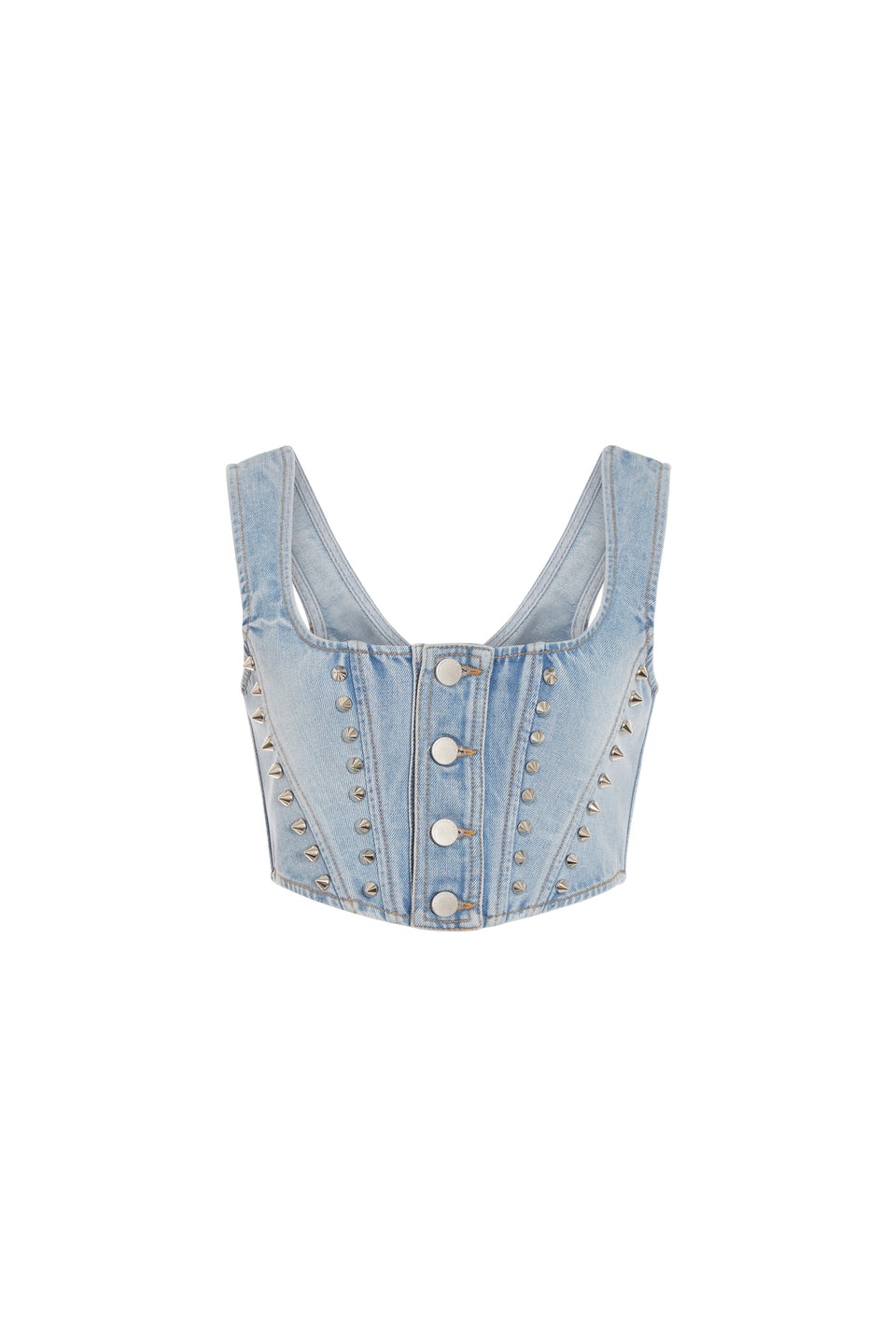 DENIM CORSET WITH EMBELLISHMENT - 1