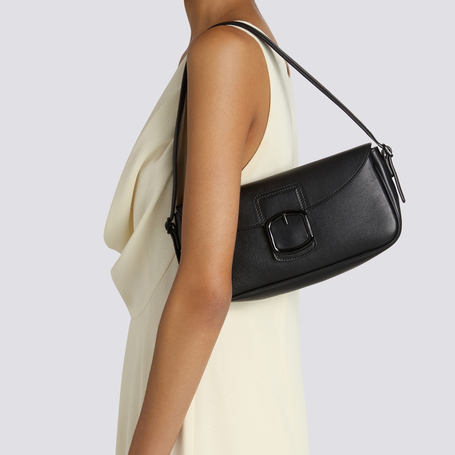Black leather shoulder bag - 2