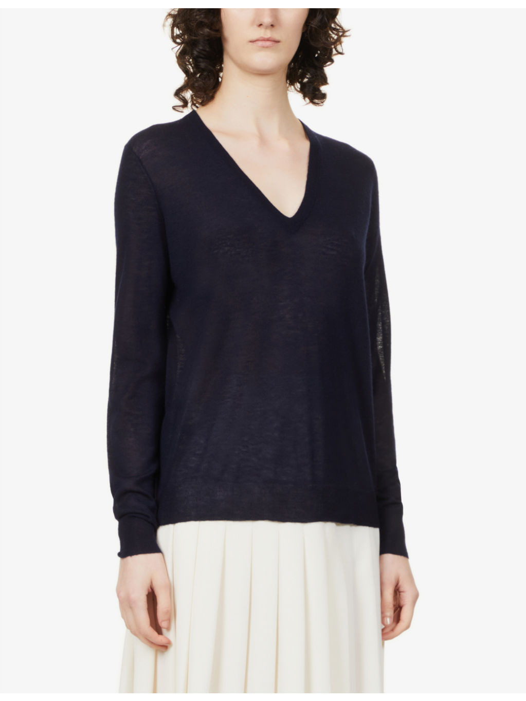 Cashair V-neck cashmere-knit jumper - 3
