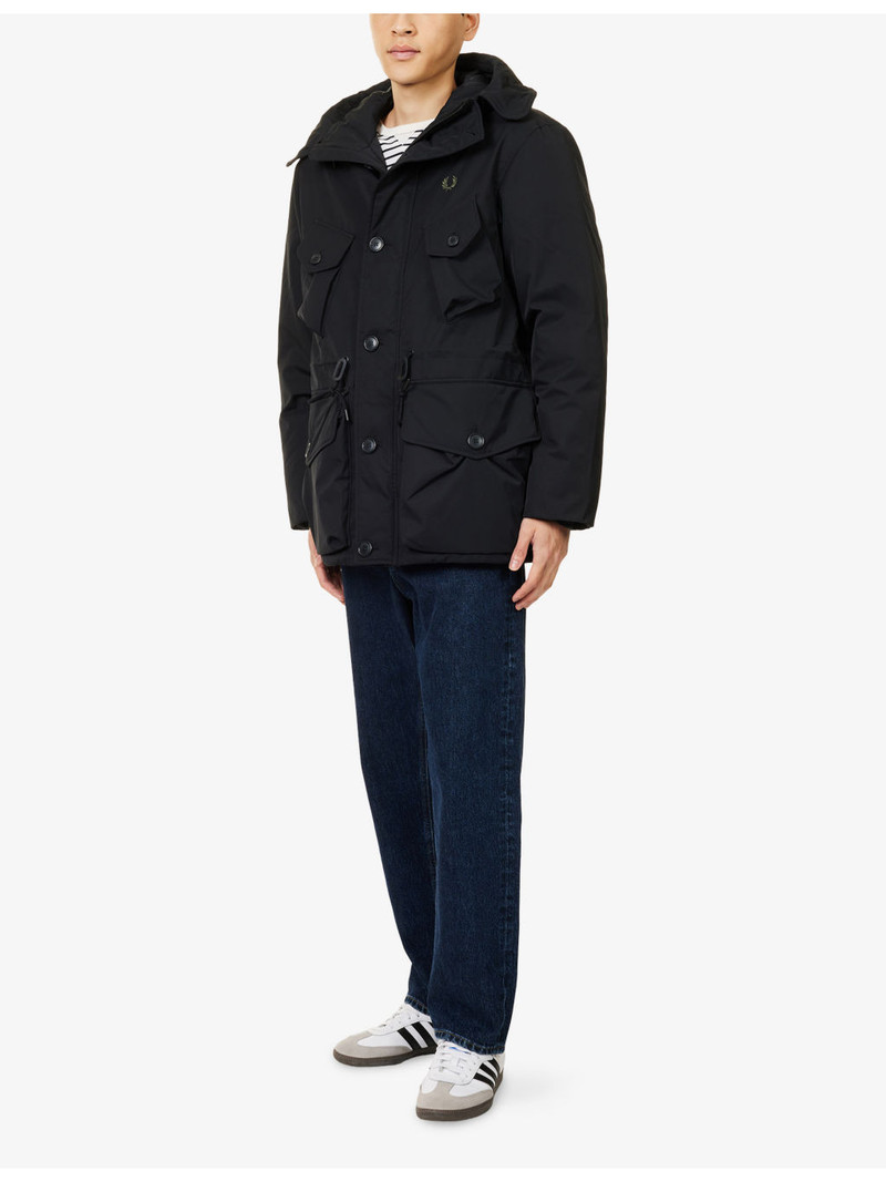 Fred Perry Embroidered-Logo Flap-Pocket Shell Jacket outlook
