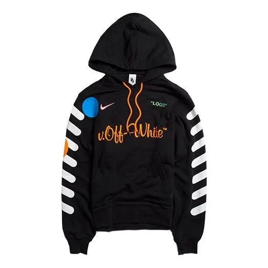 Nike x Off-White Hoodie 'Black Total Orange' AA3257-010 - 1