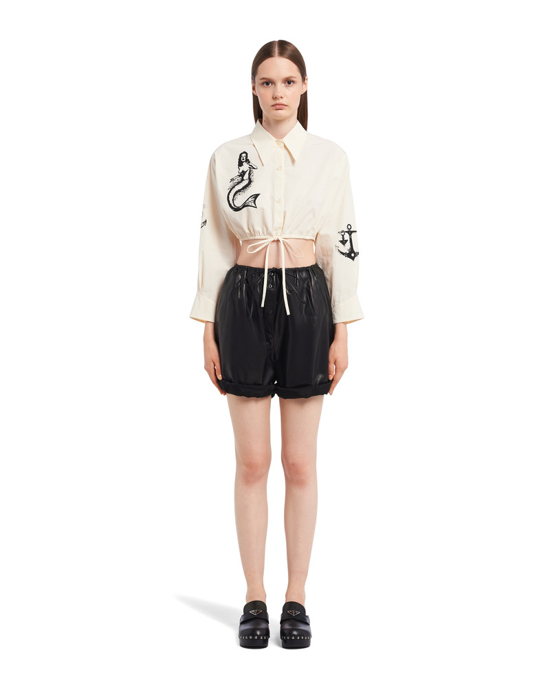 Prada Nappa leather shorts outlook