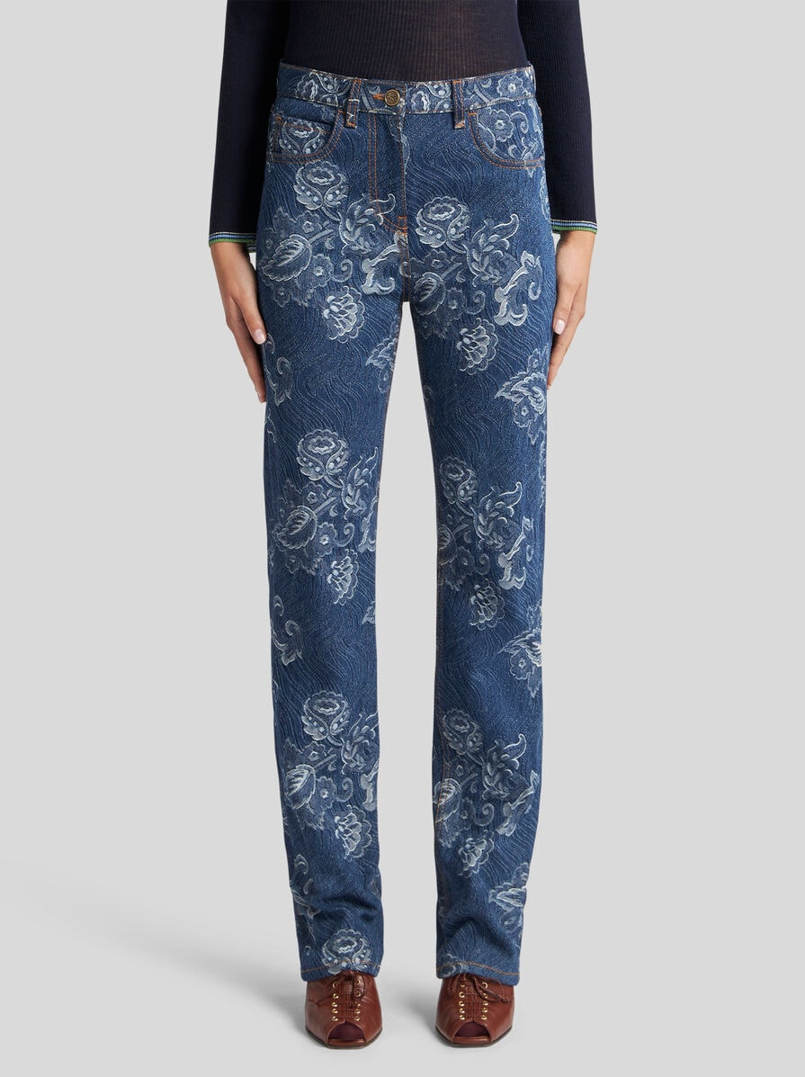 REGULAR-FIT JACQUARD JEANS - 2