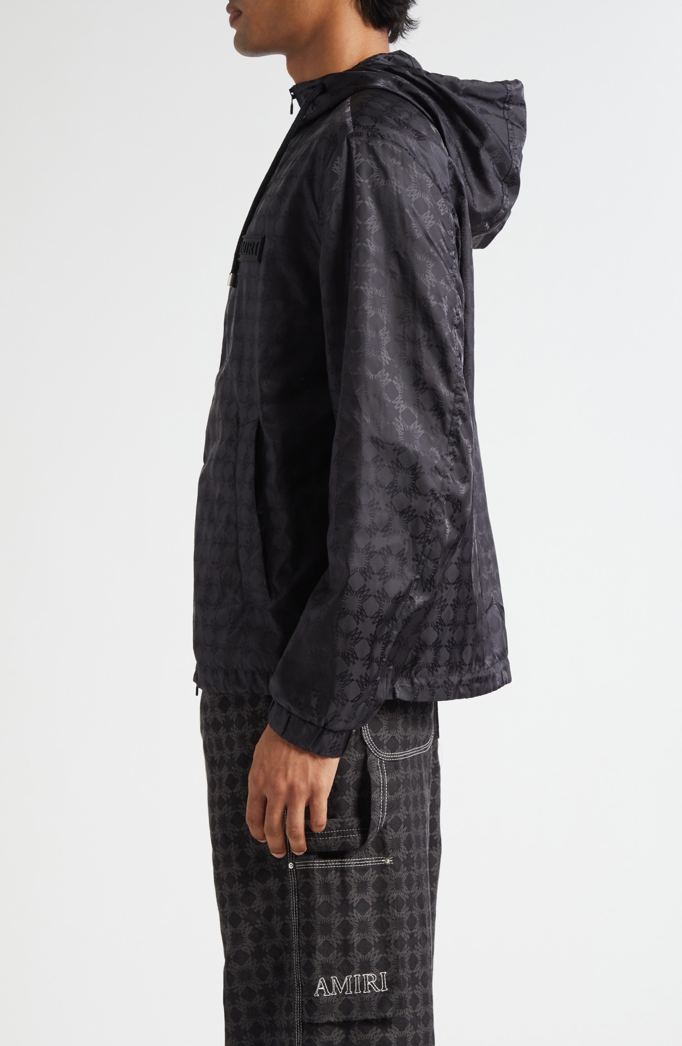 AMIRI MA Quad Hooded Windbreaker in Black at Nordstrom - 4