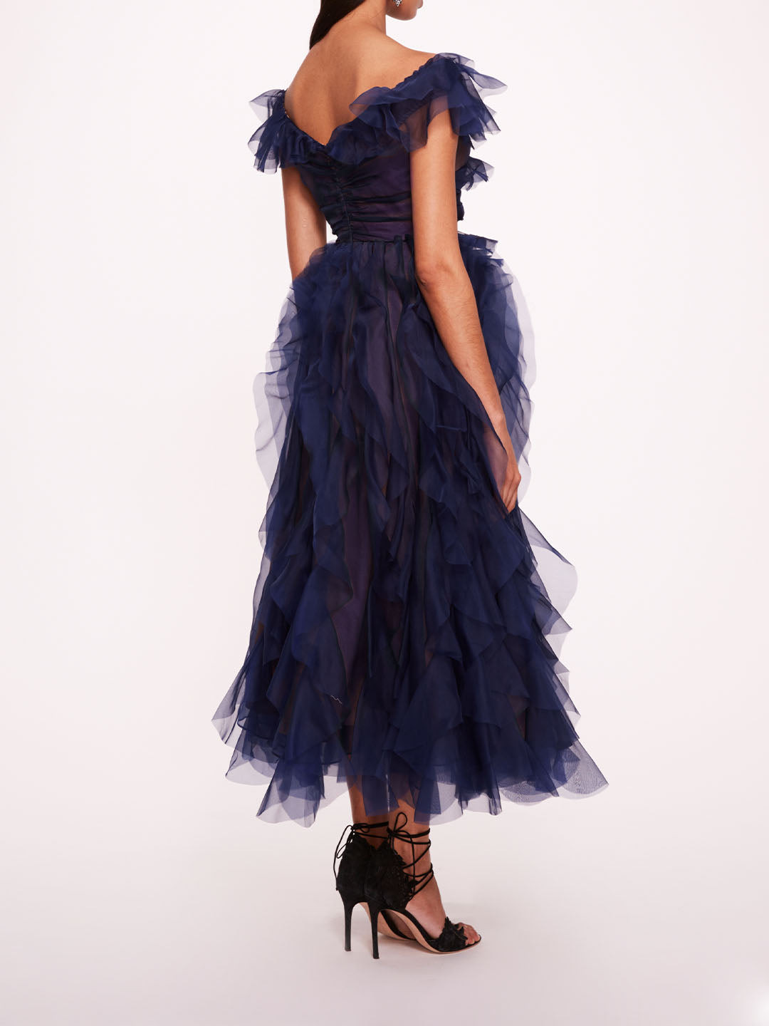 MATTE ORGANZA MIDI DRESS - 2