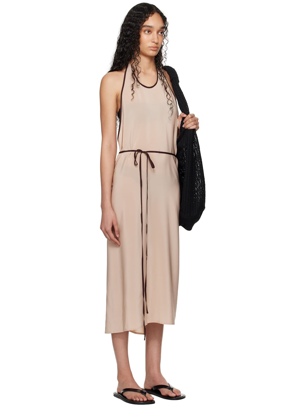 SSENSE Exclusive Pink Apron Wrap Midi Dress - 2