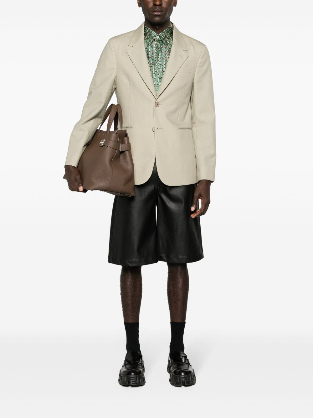 single-breasted virgin wool blazer - 2