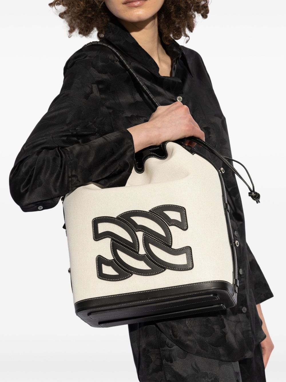 cotton-canvas bucket bag - 2
